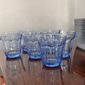 Blue Glass Tumbler Set